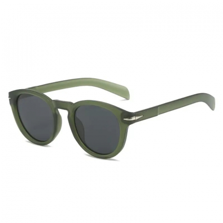 Ochelari de soare barbati - Ochelari de soare rotunzi Retro Vintage, culoare rama mata, protectie UV400, unisex, Tessero, verde