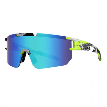 Ochelari de soare barbati - Ochelari de soare si protectie Sport, profesionali pentru ciclism, UV400, verde, Tessero