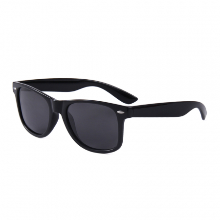 Ochelari de soare barbati - Ochelari de soare unisex, model tip Wayfarer classic, polaroid, protectie UV400, negru, Tessero