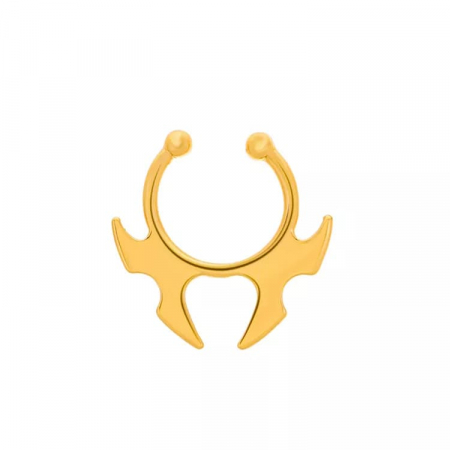 Bijuterii dama - Piercing cercel de nas fals, septum, prindere in forma U, placat cu aur 18K, unisex, Tessero, auriu