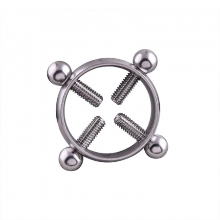 Piercing fals pentru mamelon din otel inoxidabil, prindere prin insurubare, unisex, Tessero, argintiu [1]
