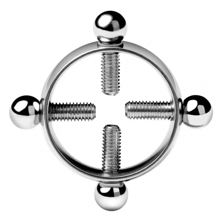 Bijuterii dama - Piercing fals pentru mamelon din otel inoxidabil, prindere prin insurubare, unisex, Tessero, argintiu