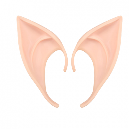 Bijuterii dama - Set Cercei tip Earcuff pentru urechi din plastic, model ureche de spiridus, elf, unisex, Tessero, culoare nude