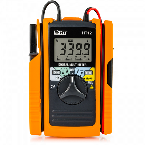 Electrice - HT Instruments HT12 - Multimetru digital de buzunar cu clește de curent integrat AC/DC de 60A.