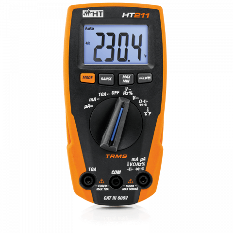 Electrice - HT Instruments HT211 - Multimetru digital compact TRMS cu funcție de măsurare a temperaturii