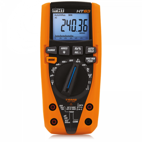 Electrice - HT Instruments HT63 - Multimetru digital TRMS · display color · 60.000 cont