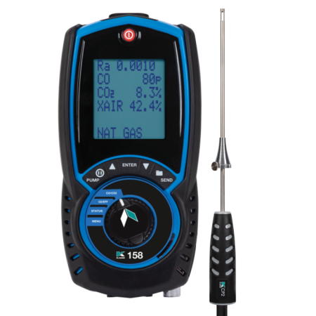 Analizor de gaze de ardere - KANE 158 – Analizor gaze de ardere profesional pentru centrale pe gaz, motorină și biomasă