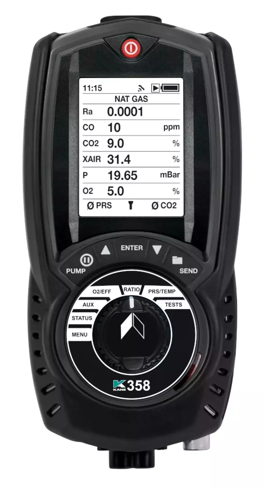 Kane 358 – Analizor profesional de gaze de ardere cu senzori CO₂, CO și NO + Detector de scurgeri de gaz Kane-GLD [1]