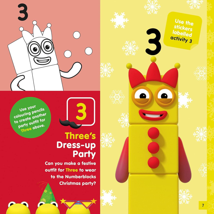 Carte cu abtibilduri si activitati Numberblocks - Magia Craciunului [2]