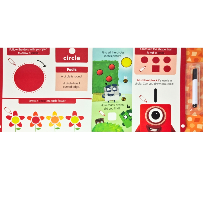 Carticica Scriu si sterg  Numberblocks - Forme geometrice [2]