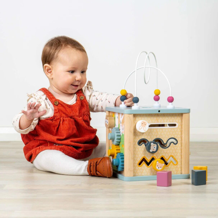Cub 5 in 1 cu activitati - Pastel [3]