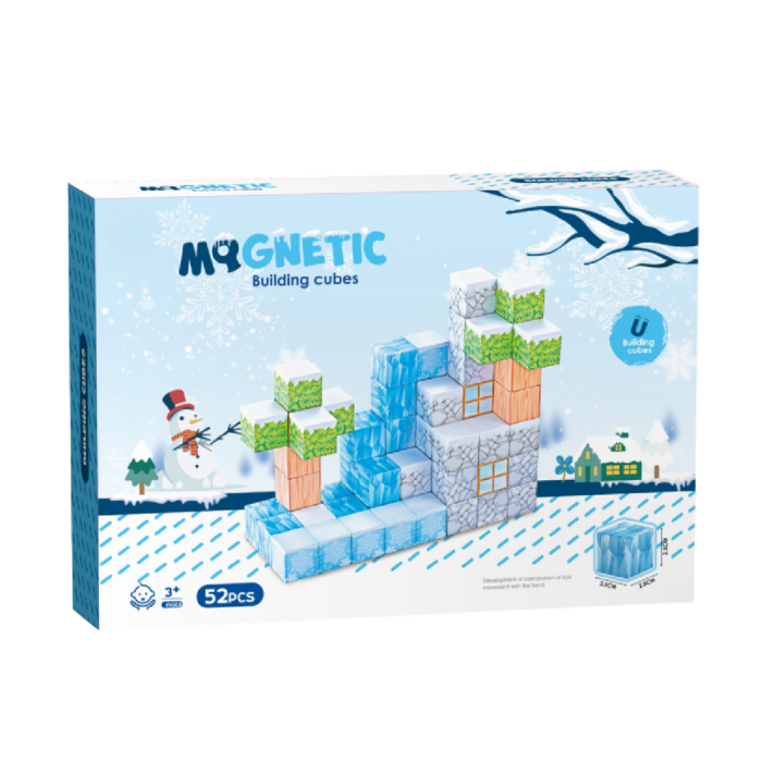 Cuburi magnetice - Iarna 52 piese (2.5 cm) [1]