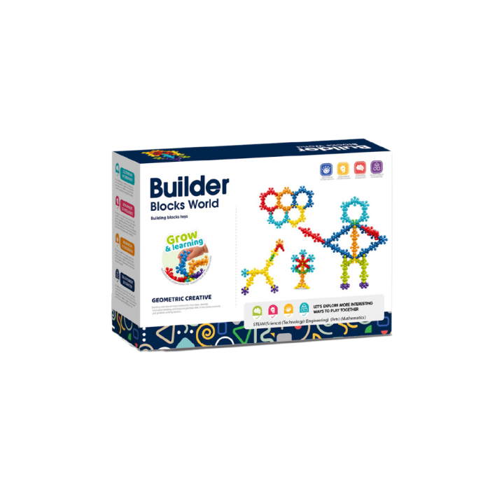 Joc de constructie STEAM - Floricele colorate (80 piese) [3]