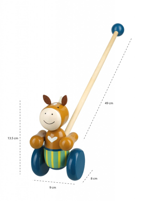 Jucarie de impins ponei, Orange Tree Toys [3]