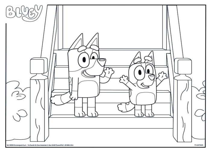 Puzzle de colorat - Bluey & Mr Monkey Jocks (24 piese) [3]