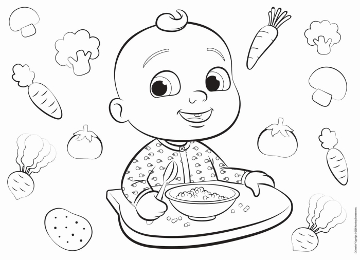 Puzzle de colorat maxi - Cocomelon la masa (60 piese) [2]