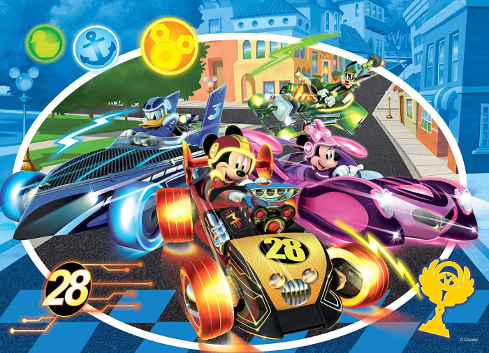 Puzzle de colorat - Mickey in cursa (24 piese) [3]