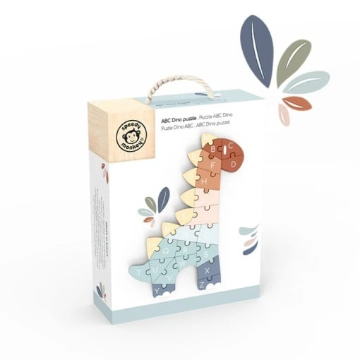 Puzzle din lemn ABC Dino, Speedy Monkey [2]
