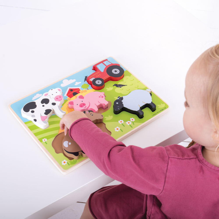 Puzzle din lemn - In ograda [4]