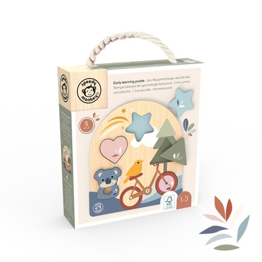 Puzzle educativ din lemn, Speedy Monkey [2]