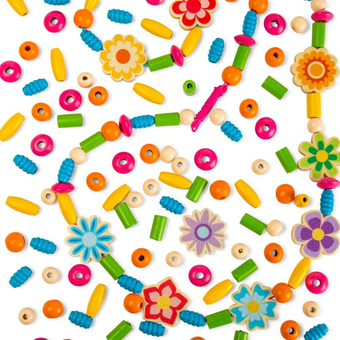 Set de creatie din lemn - Bijuterii cu floricele [6]