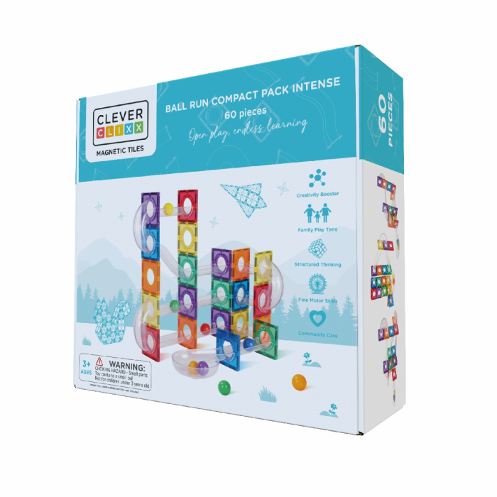Set magnetic Circuit cu bile Compact 60 Piese, Cleverclixx [1]