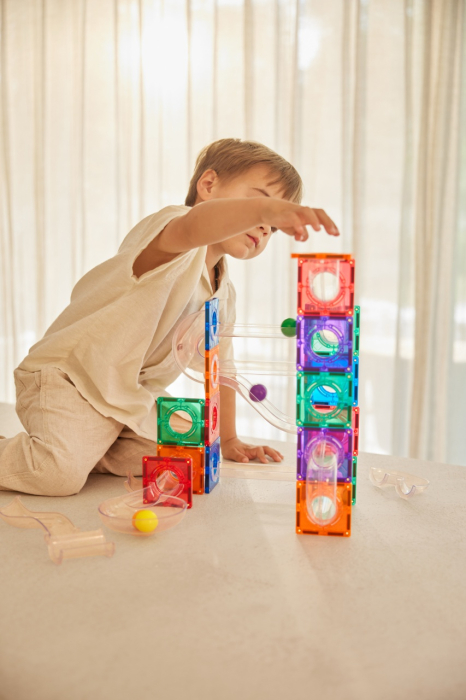 Set magnetic Circuit cu bile Compact 60 Piese, Cleverclixx [3]