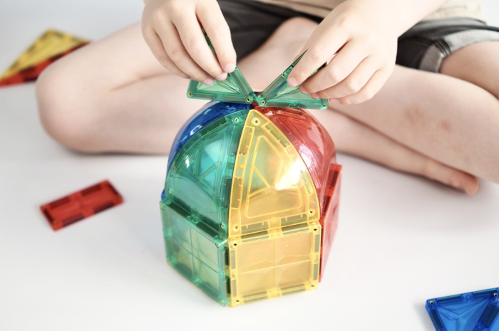 Set magnetic de construit Dome 47 piese, Cleverclixx [5]