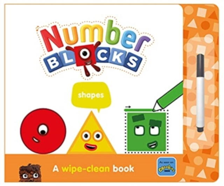 Cărți pentru copii - Carticica Scriu si sterg  Numberblocks - Forme geometrice