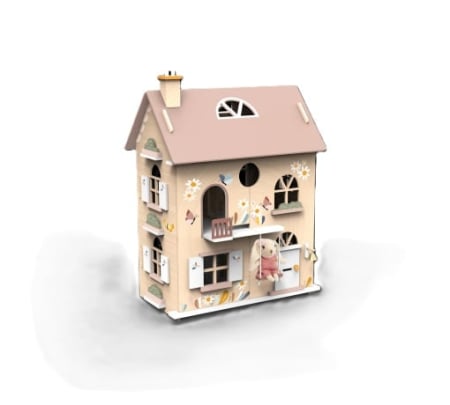 Jucării Montessori - Casa de papusi din lemn cu accesorii, Speedy