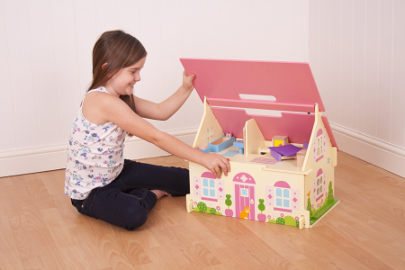 Casuta din lemn pentru papusi - Flowers [3]