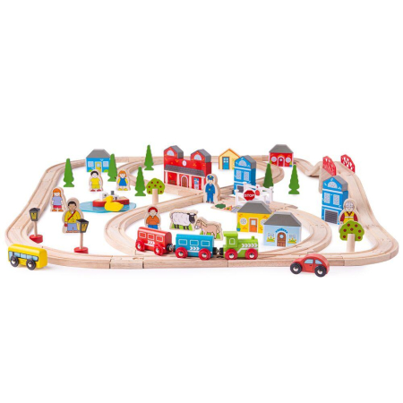 Vehicule - Circuit auto si feroviar (91 piese)