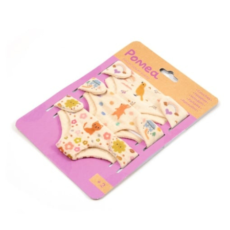 Colectia Pomea Set 3 scutece pentru papusi bebelus, Djeco [2]