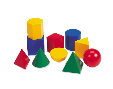 Jocuri matematice - Corpuri geometrice din plastic - 10 piese