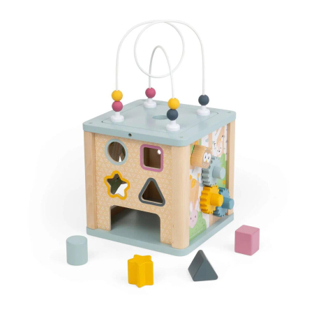 Jocuri de indemanare - Cub 5 in 1 cu activitati - Pastel