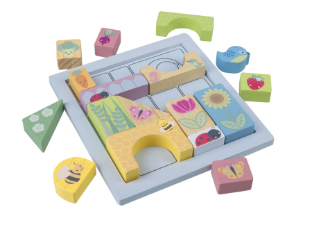 Cuburi de construit Gradina de primavara, Orange Tree Toys [1]