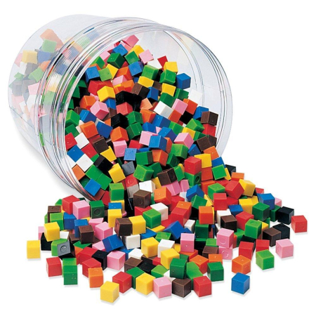 Pentru clasa - Cuburi multicolore (1cm)