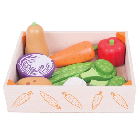 Jocuri de rol - Cutiuta cu legume din lemn