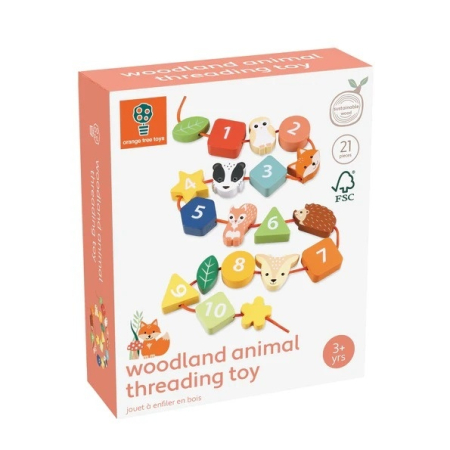 Jucării Montessori - Figurine animale de insirat, Orange Tree Toys