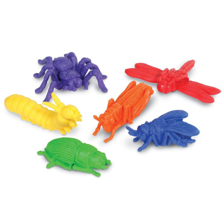 Jocuri matematice - Insecte de gradina pentru numarat - set 72 buc