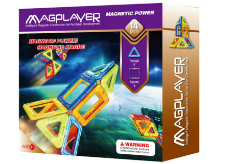 Jocuri magnetice - Joc de constructie magnetic - 14 piese