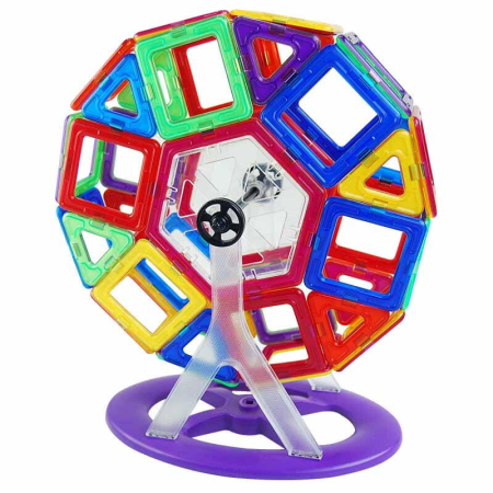 Jocuri magnetice - Joc de constructie magnetic - 166 piese