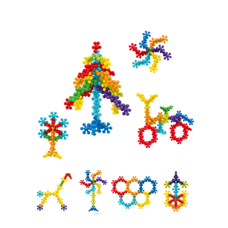 Joc de constructie STEAM - Floricele colorate (80 piese) [1]