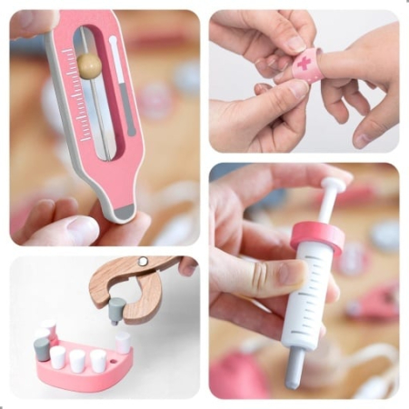 Joc de rol Trusa completa de doctor, roz, UMU Toys [4]