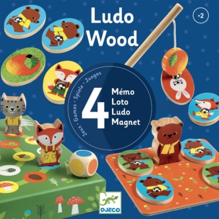 Jocuri și Jucării - Joc educativ LudoWood 4 jocuri, Djeco