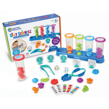 Jocuri educative - Joc sortare & motricitate - Microbi colorati
