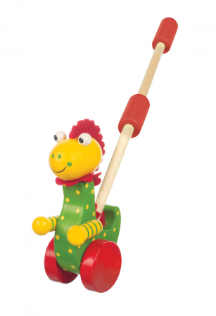 Jucării Montessori - Jucarie de impins dinozaur, Orange Tree Toys