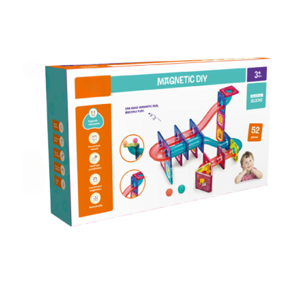 Jocuri magnetice - Labirintul meu magnetic - 52 piese (7.5 cm)