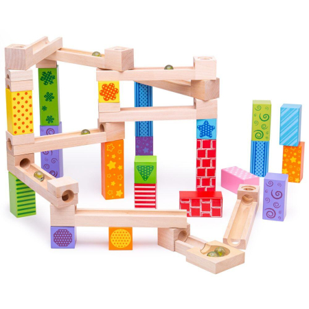Jucării Montessori - Marble Run din lemn