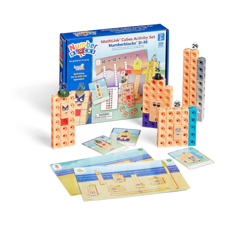 Jocuri matematice - MathLink®Cubes Numberblocks in engleza Set de activitati de la 21 - 30